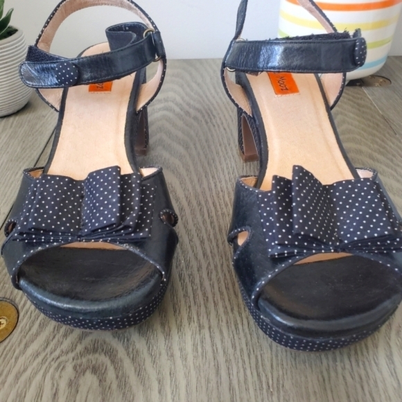 Miz Mooz polka dot heeled sandals. Size  37 (6.5 US) - Picture 1 of 8